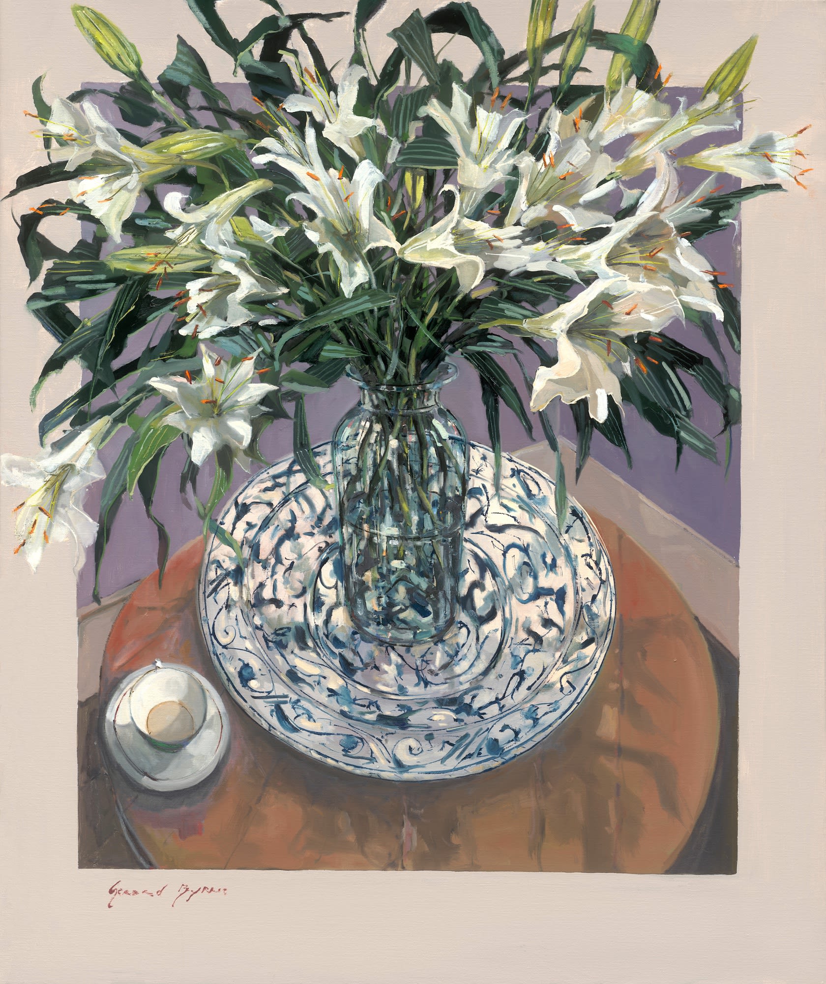 Gerard Byrne Lilies of Hope painting raffle in aid of Irish Red Cross Ukraine Crisis Appeal