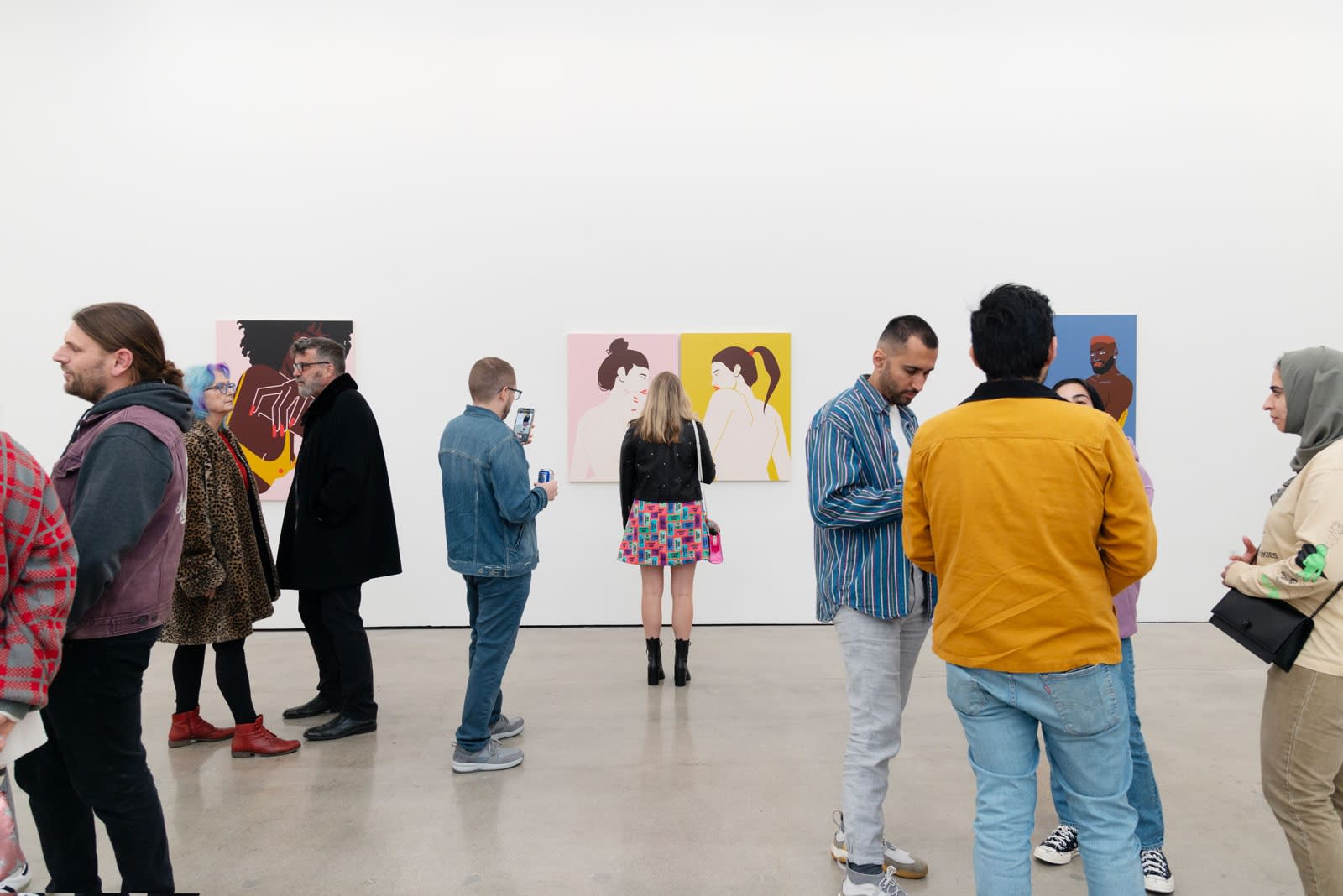 Photo of people in the gallery on opening night 