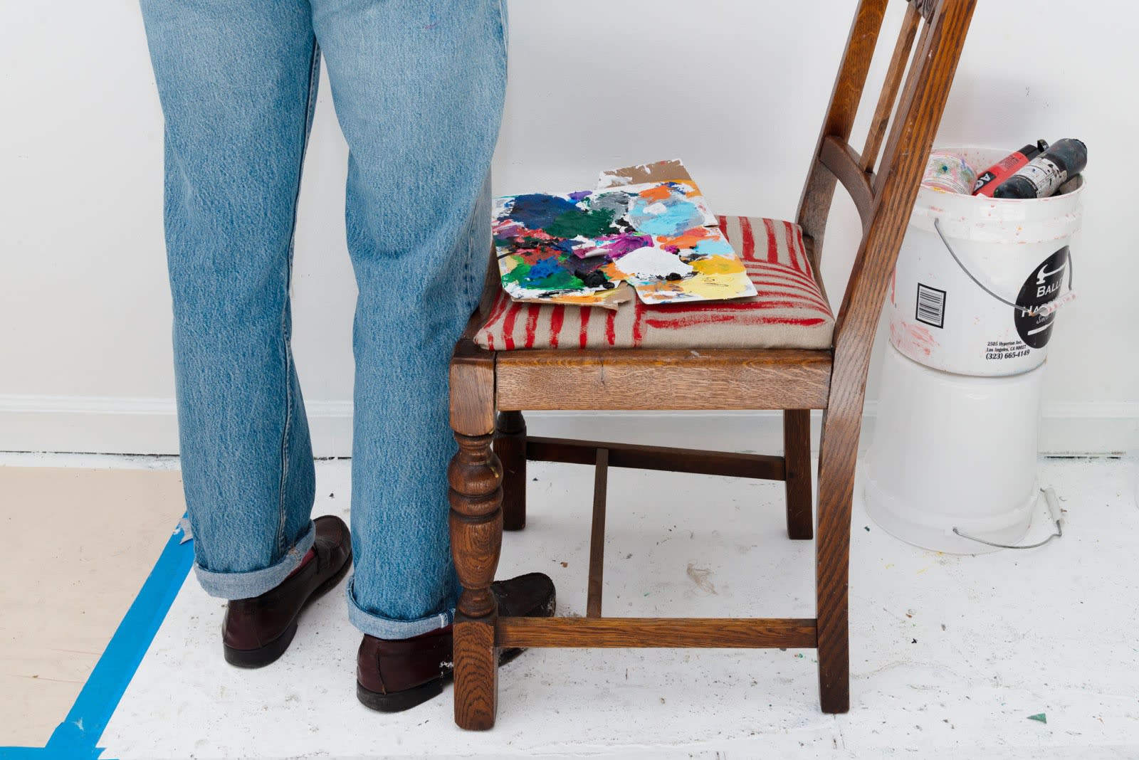 Michael McGregor's color palette in his studio