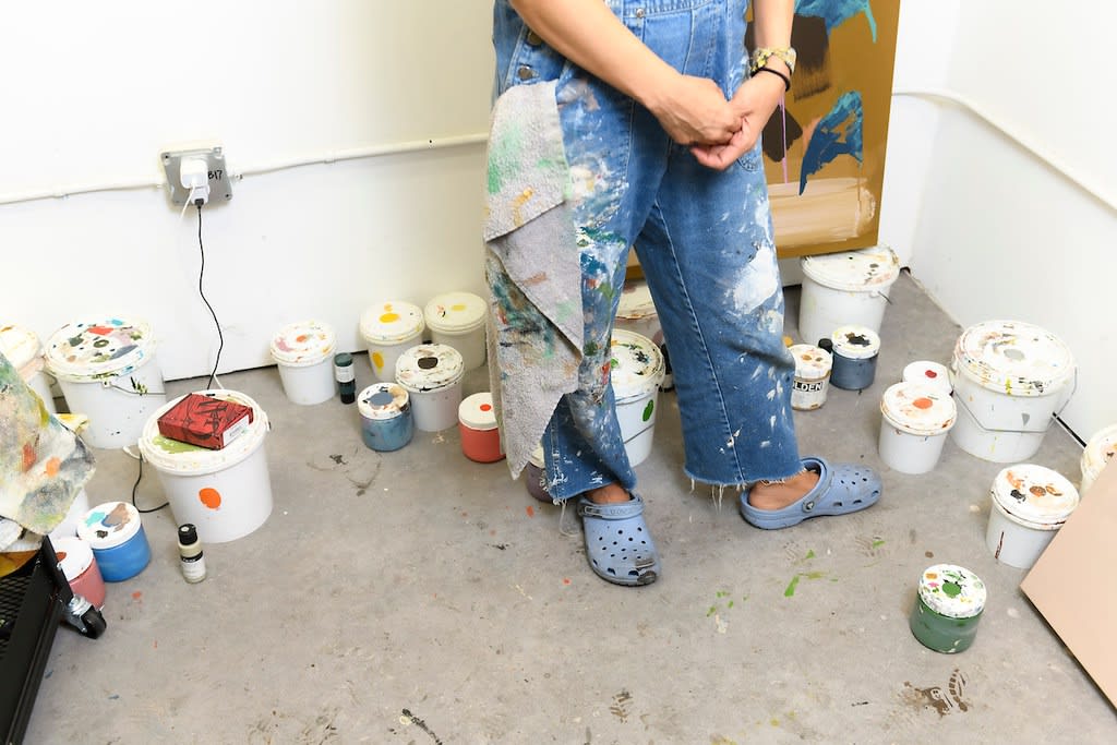 Seonna Hong in her studio 