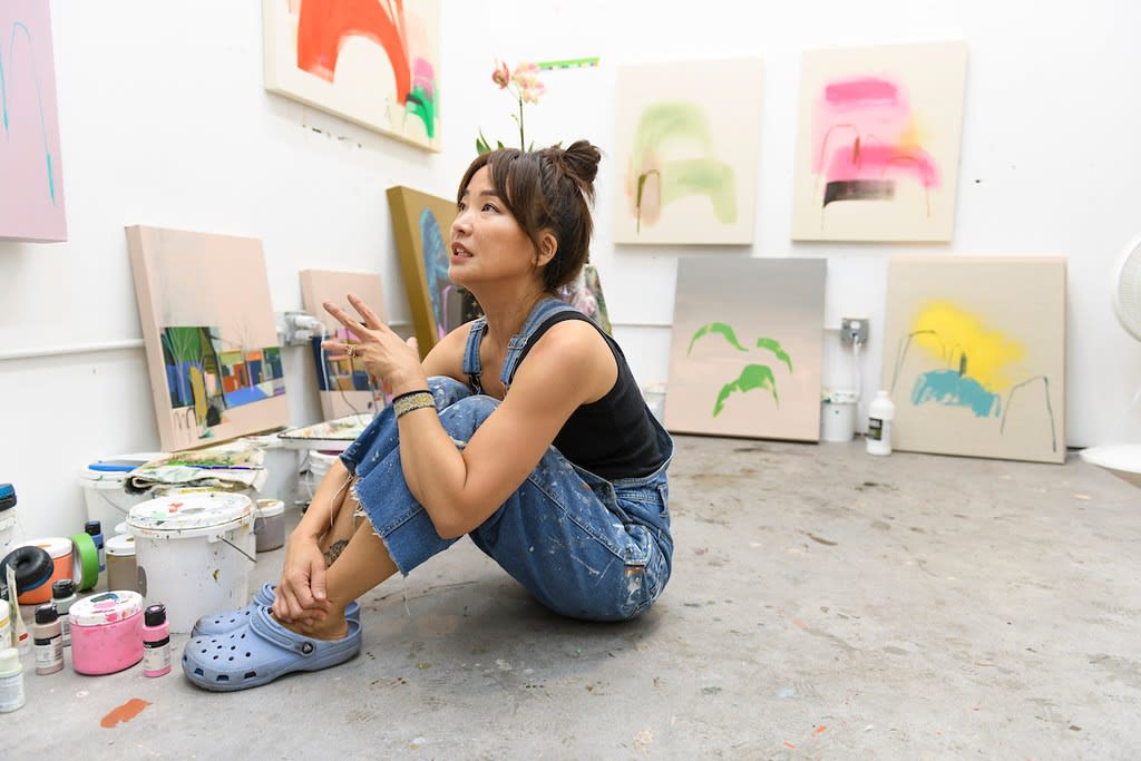 Seonna Hong in her studio 