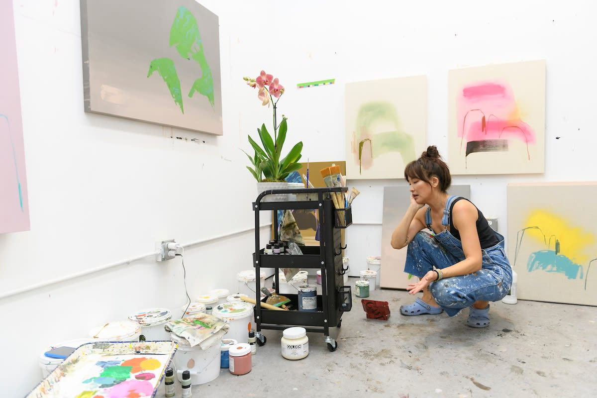 Seonna Hong in her studio 
