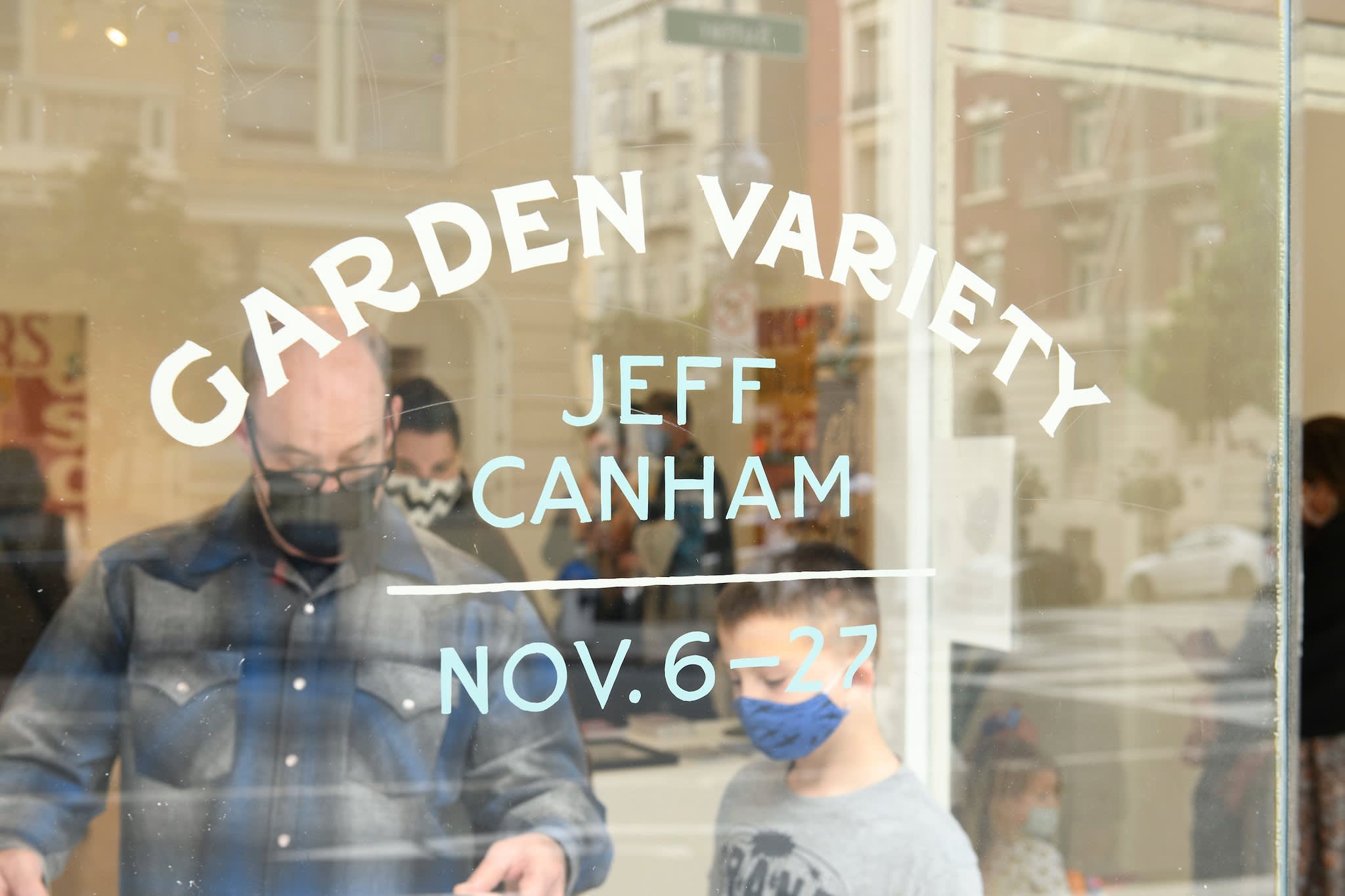 photo of the opening reception for Jeff Canham's solo show 