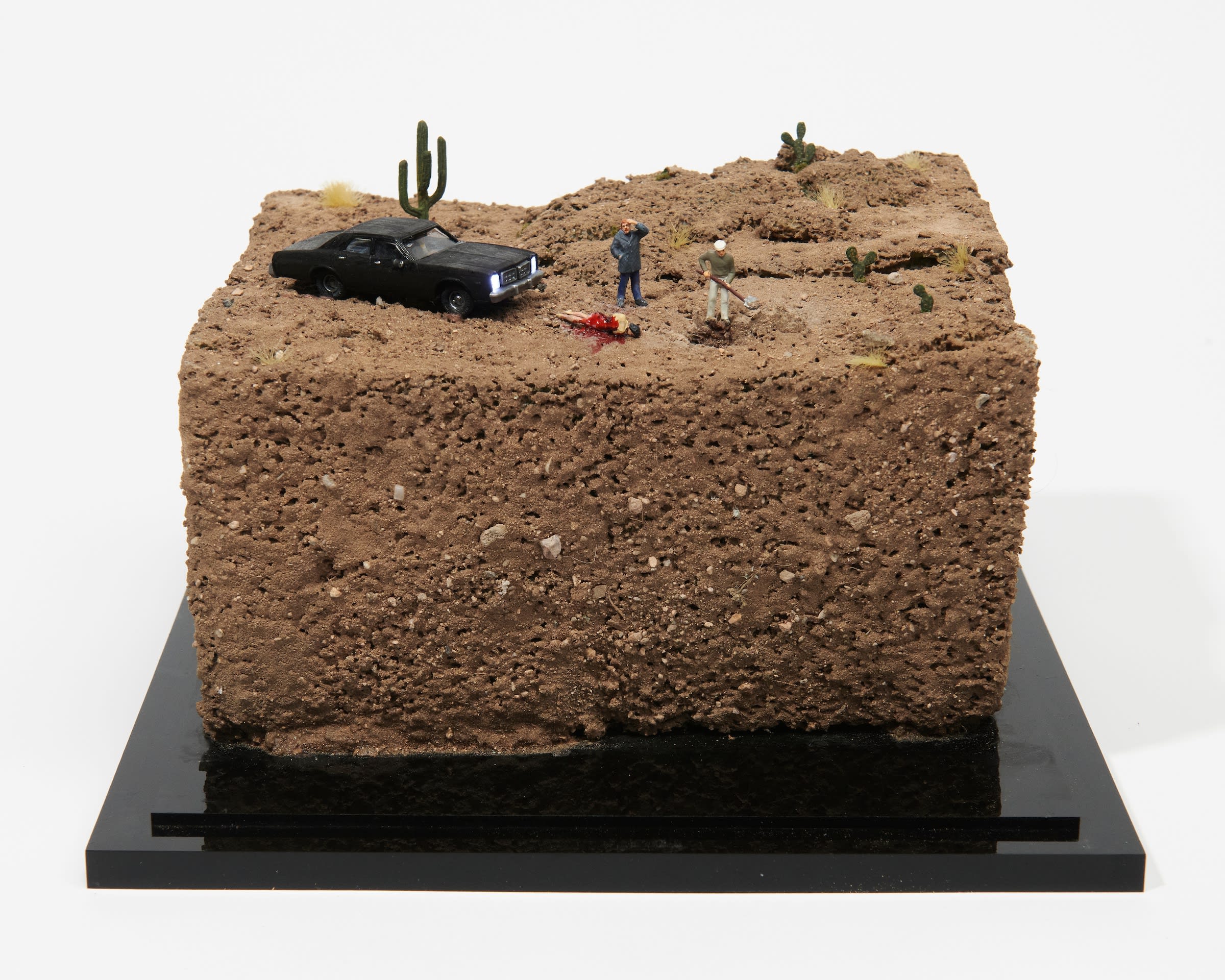 Abigail Goldman's sculpture of a desert murder scene