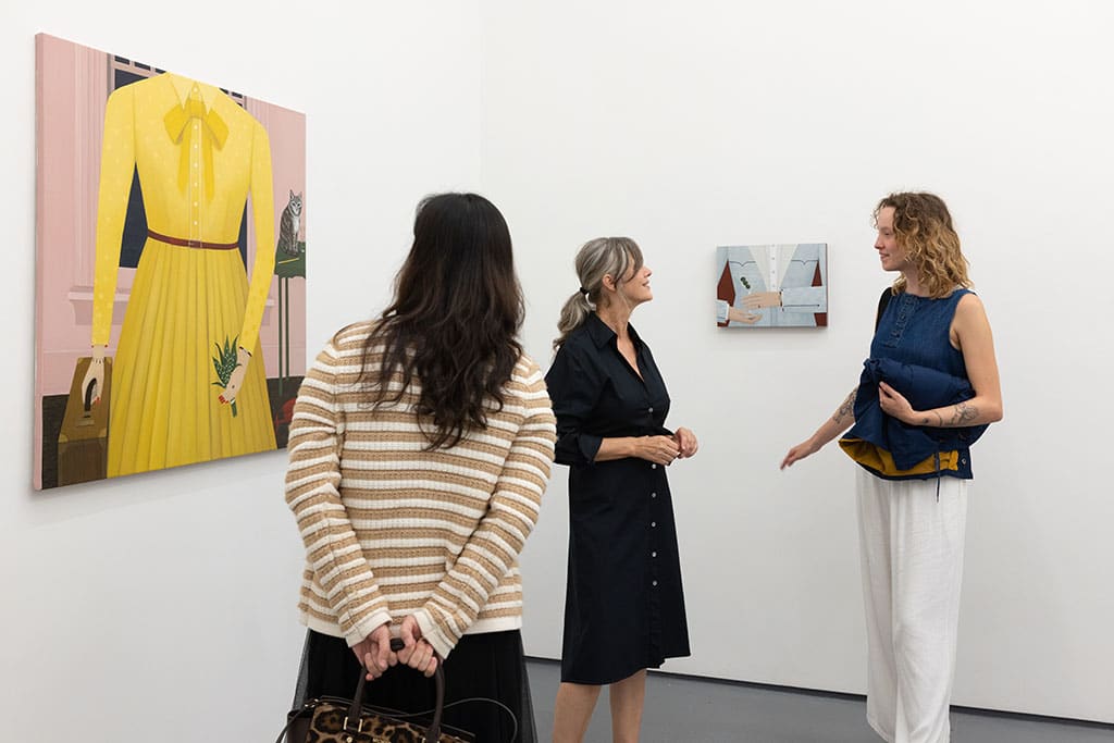 Angela Burson and others at the opening of her show 