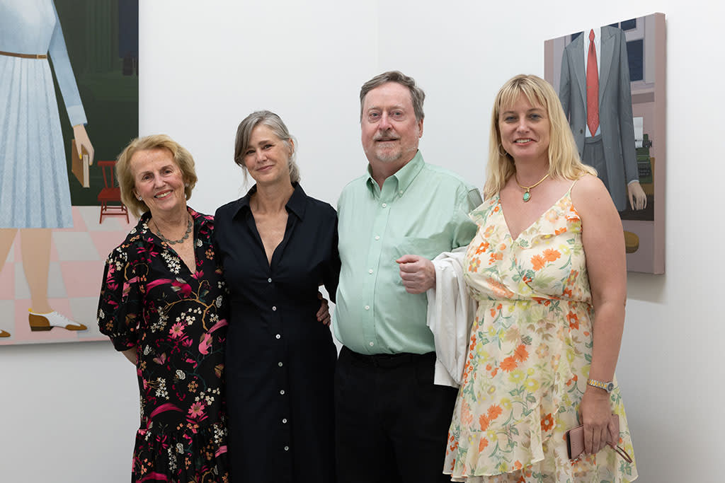 Artist Angela Burson with Family at the opening of her show 