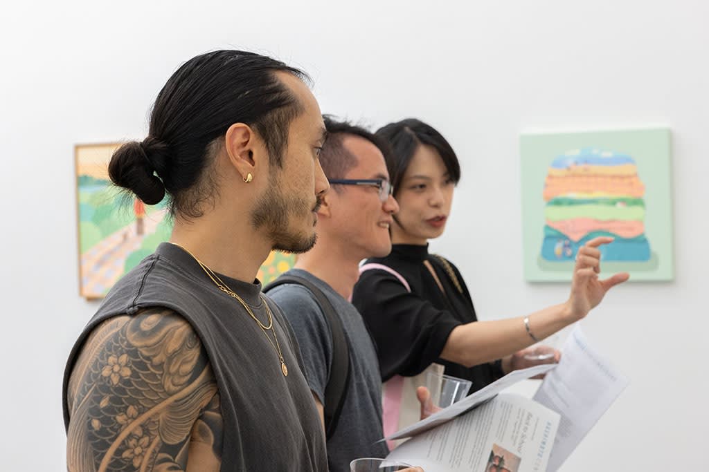 people at the opening of Danym Kwons show 