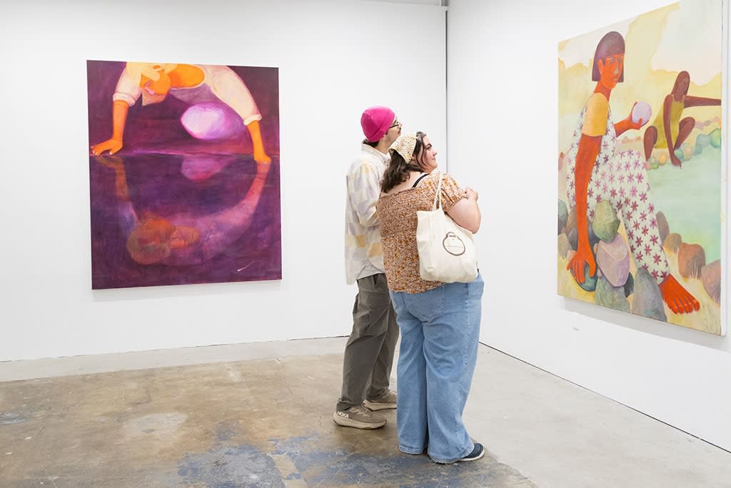 Photo of the opening reception of artist Genevieve Cohn's exhibition