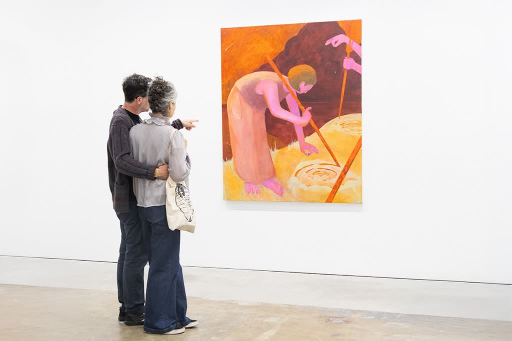 Photo of the opening reception of artist Genevieve Cohn's exhibition