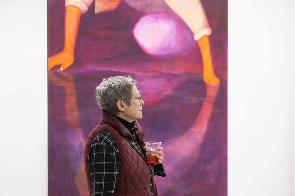 Photo of the opening reception of artist Genevieve Cohn's exhibition
