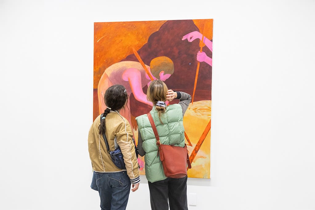 Photo of the opening reception of artist Genevieve Cohn's exhibition