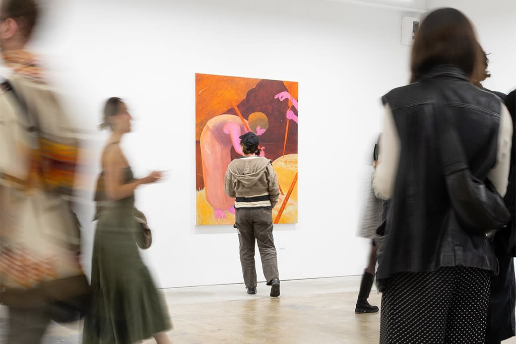 Photo of the opening reception of artist Genevieve Cohn's exhibition