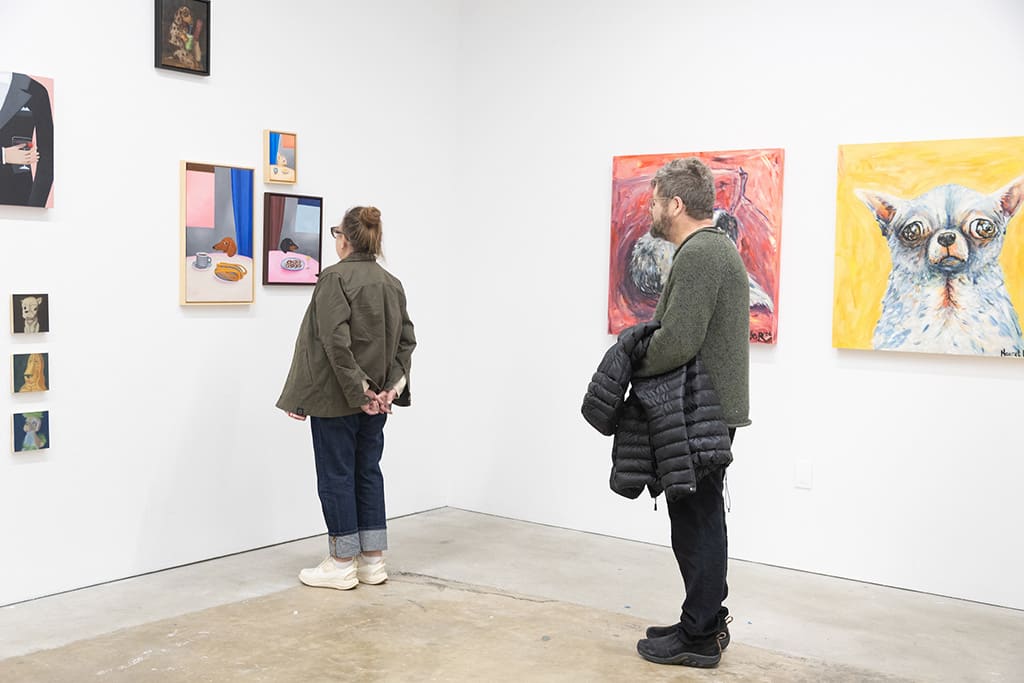 Photo from the opening reception of the group exhibition 