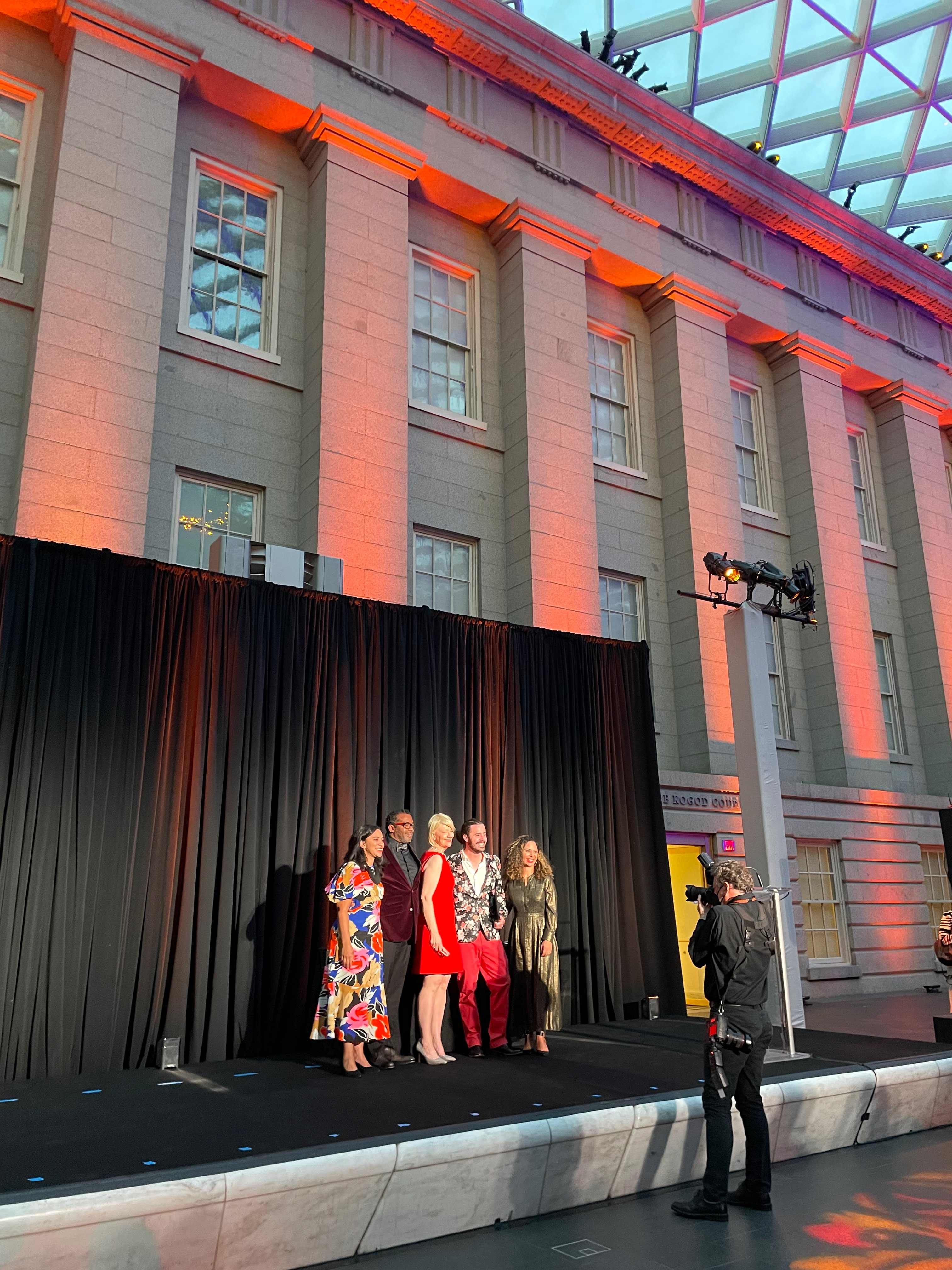 Smithsonian National Portrait Gallery prizewinning awards - five people stand on stage 