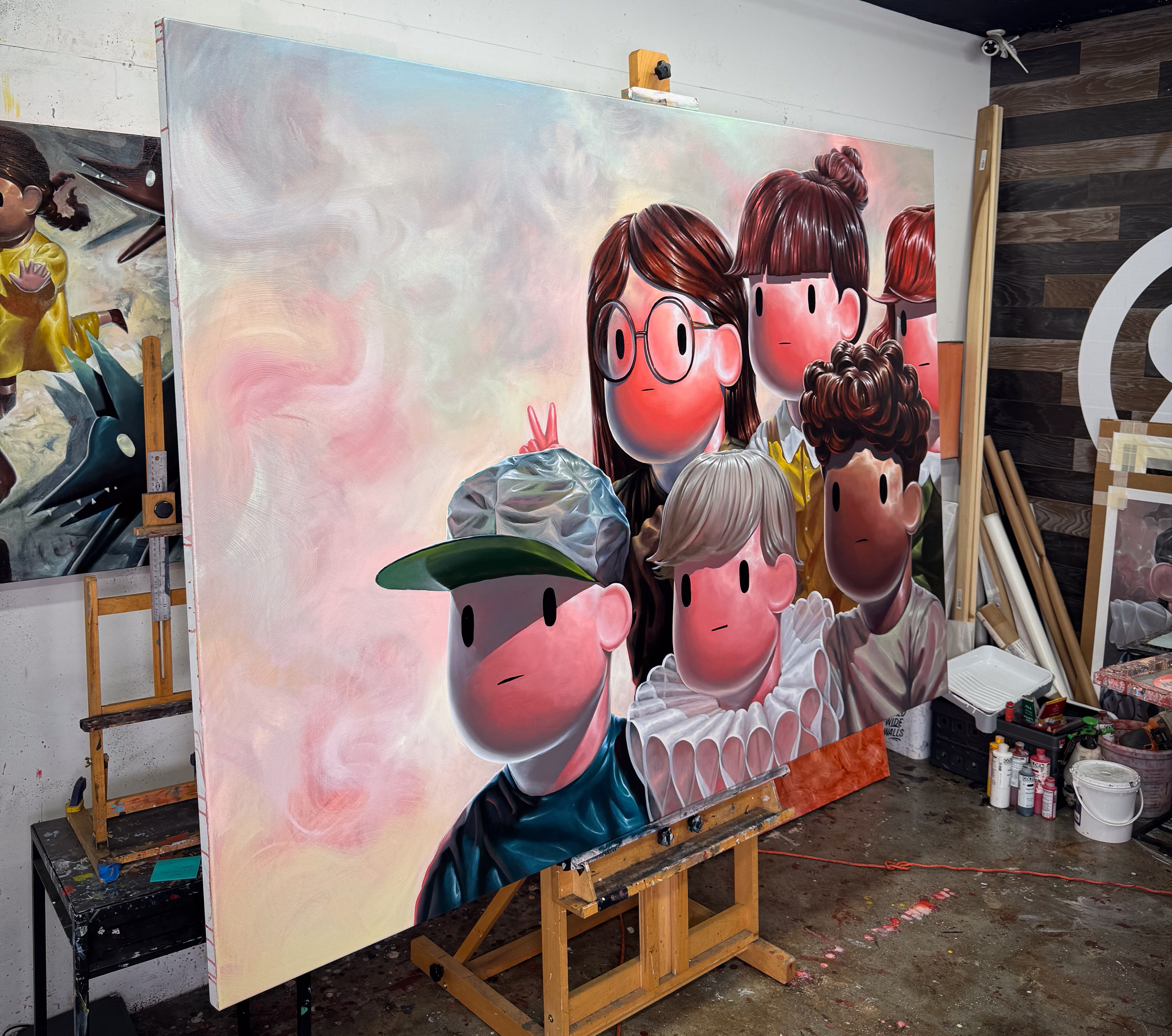 painting by Giorgiko in their studio