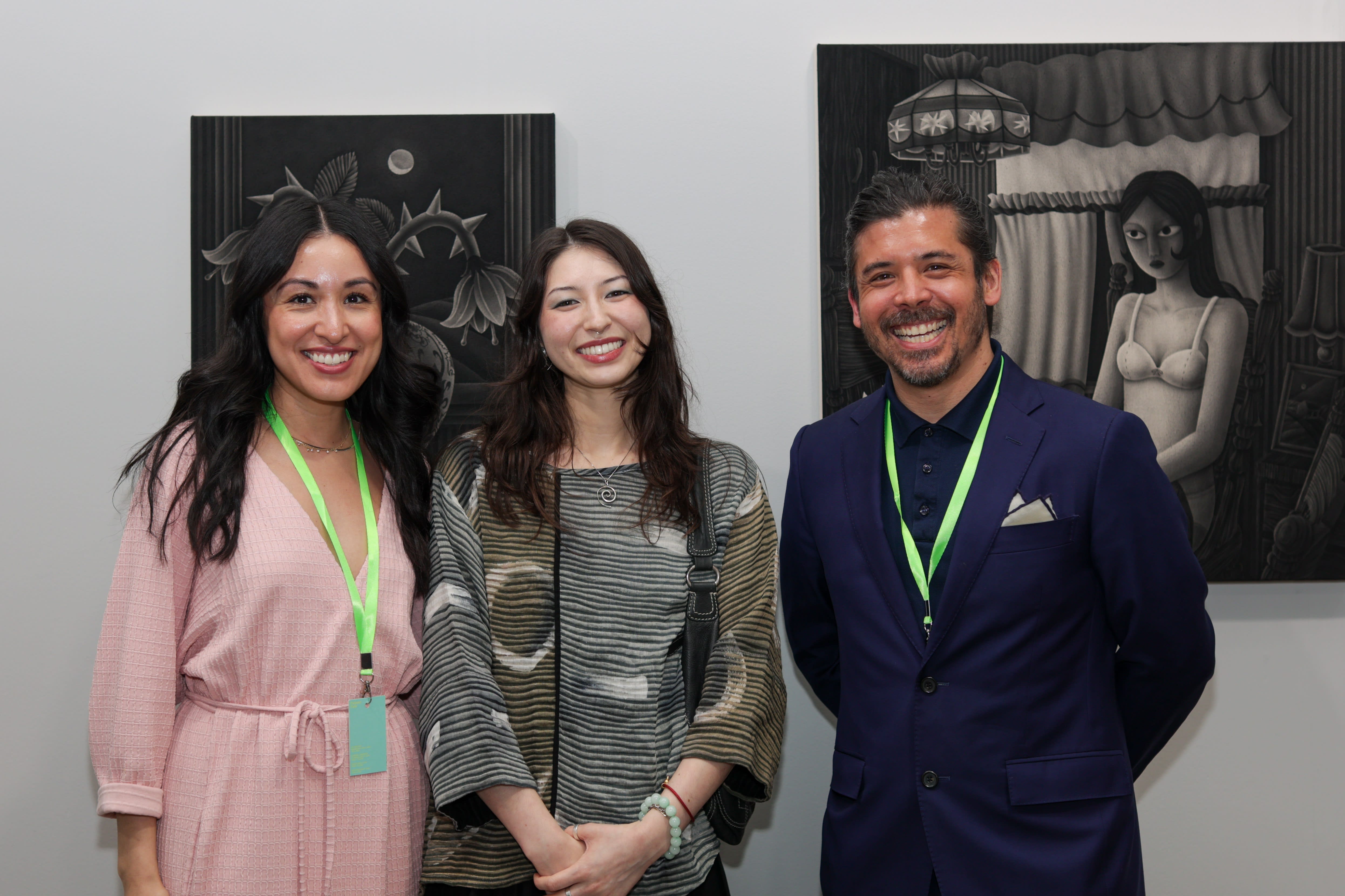 Jennifer Rizzo and Ken Harman Hashimoto with artist Angela Fang Zirbes