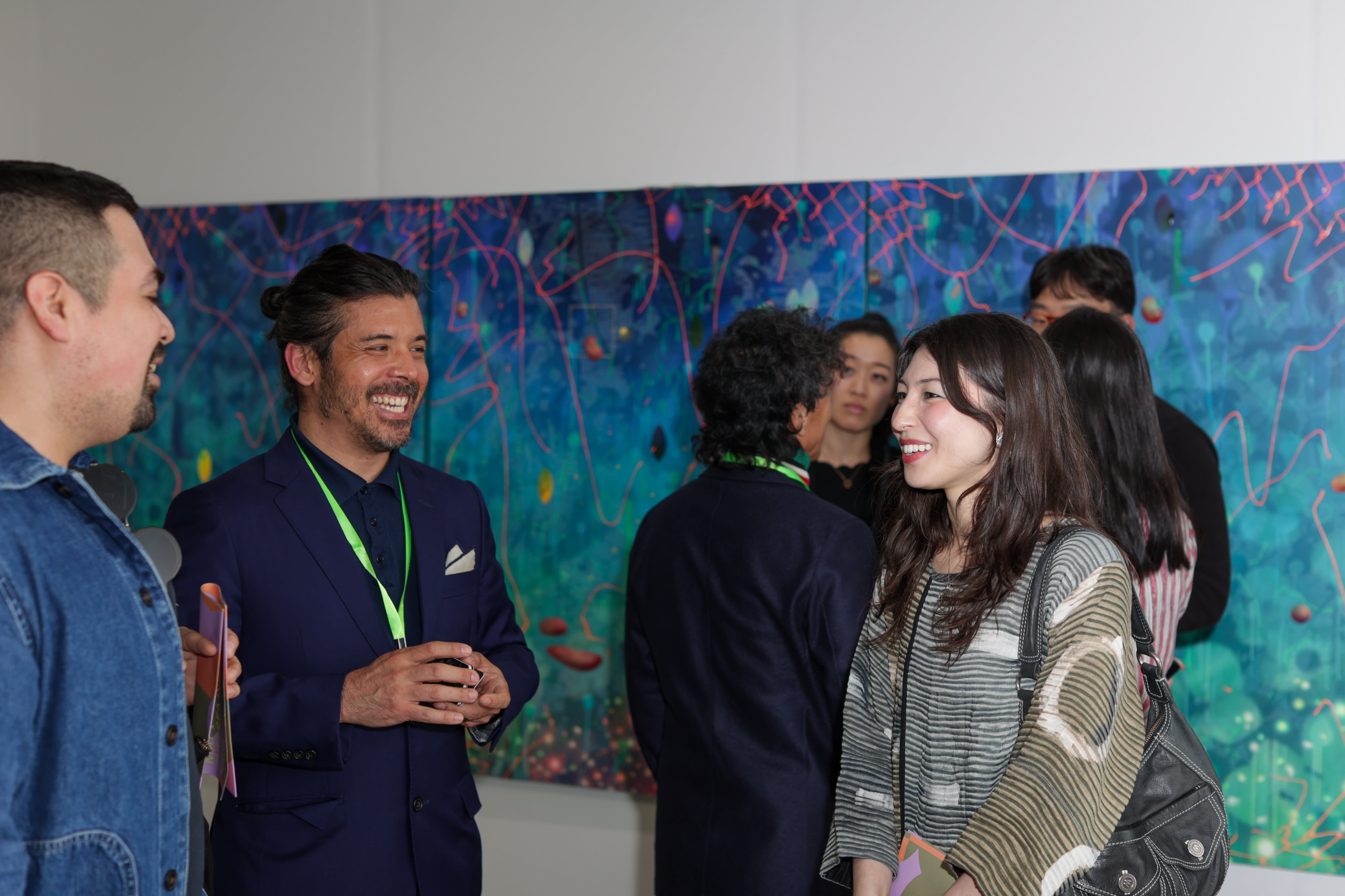 Jennifer Rizzo and Ken Harman Hashimoto with artist Angela Fang Zirbes
