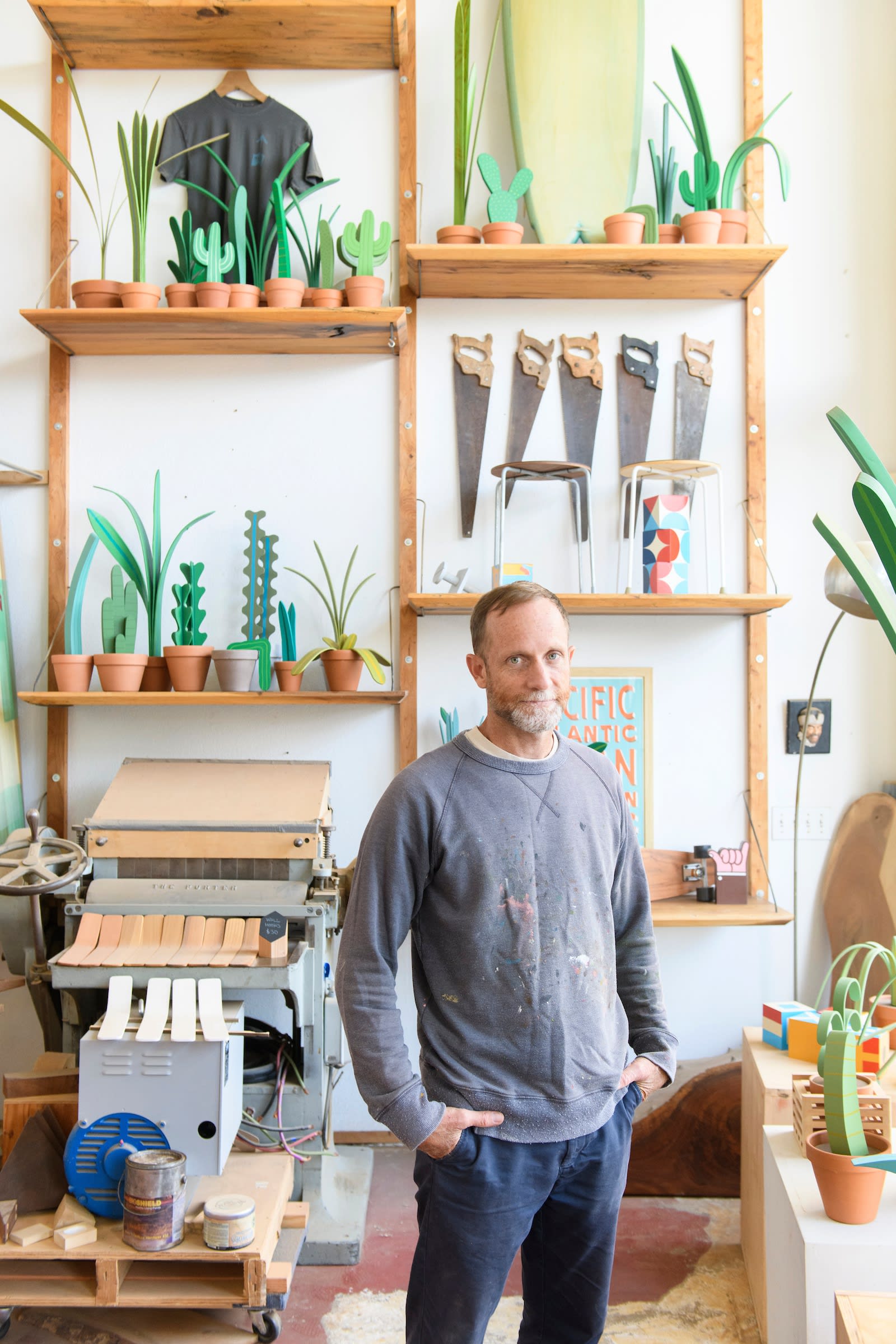 Jeff Canham in his studio