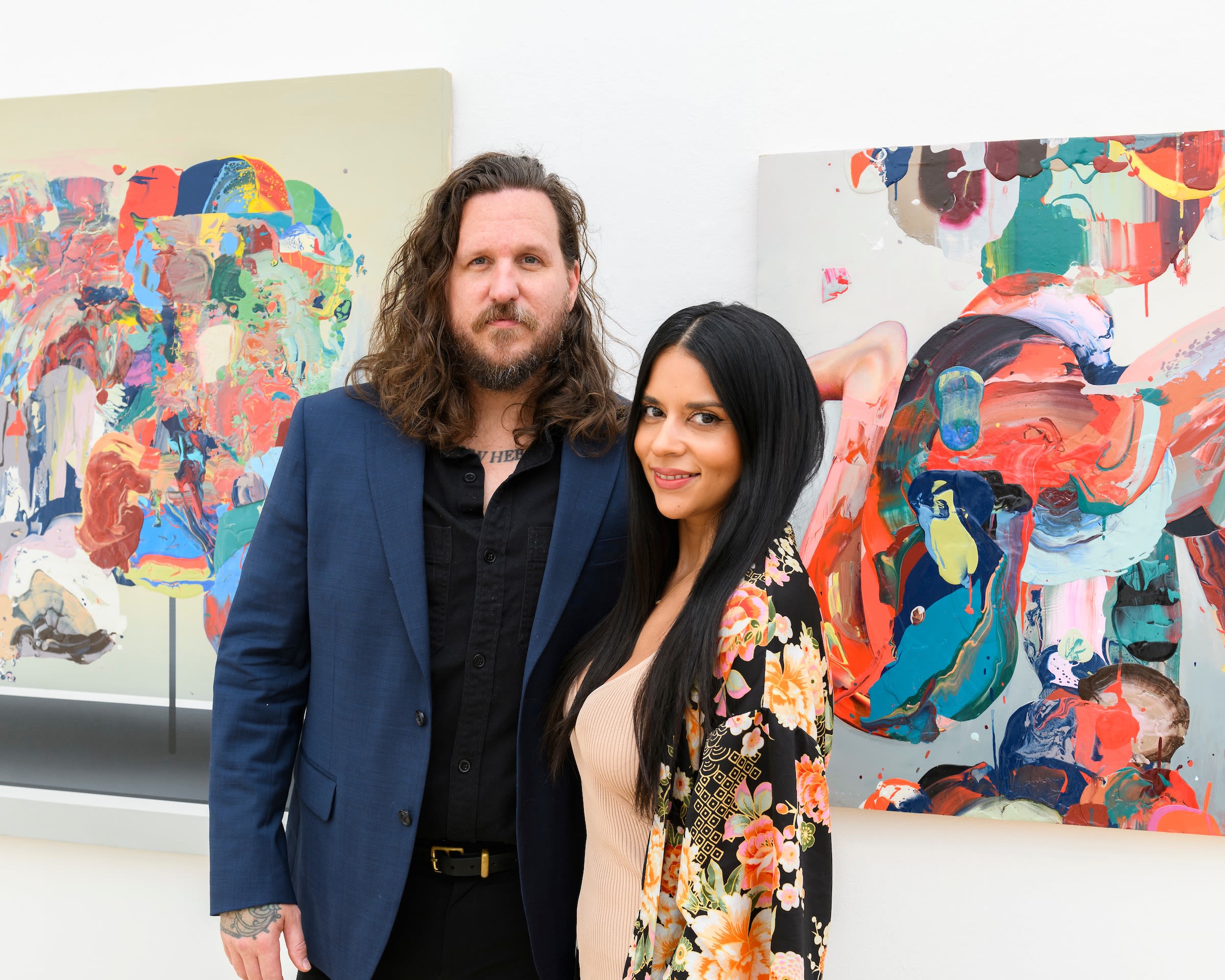 Erik Jones and his partner at his show opening in San Francisco 