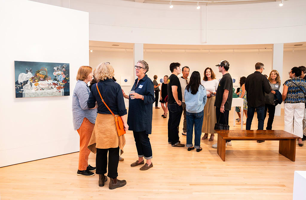 Photo from opening reception of "Observations of a Still Life"