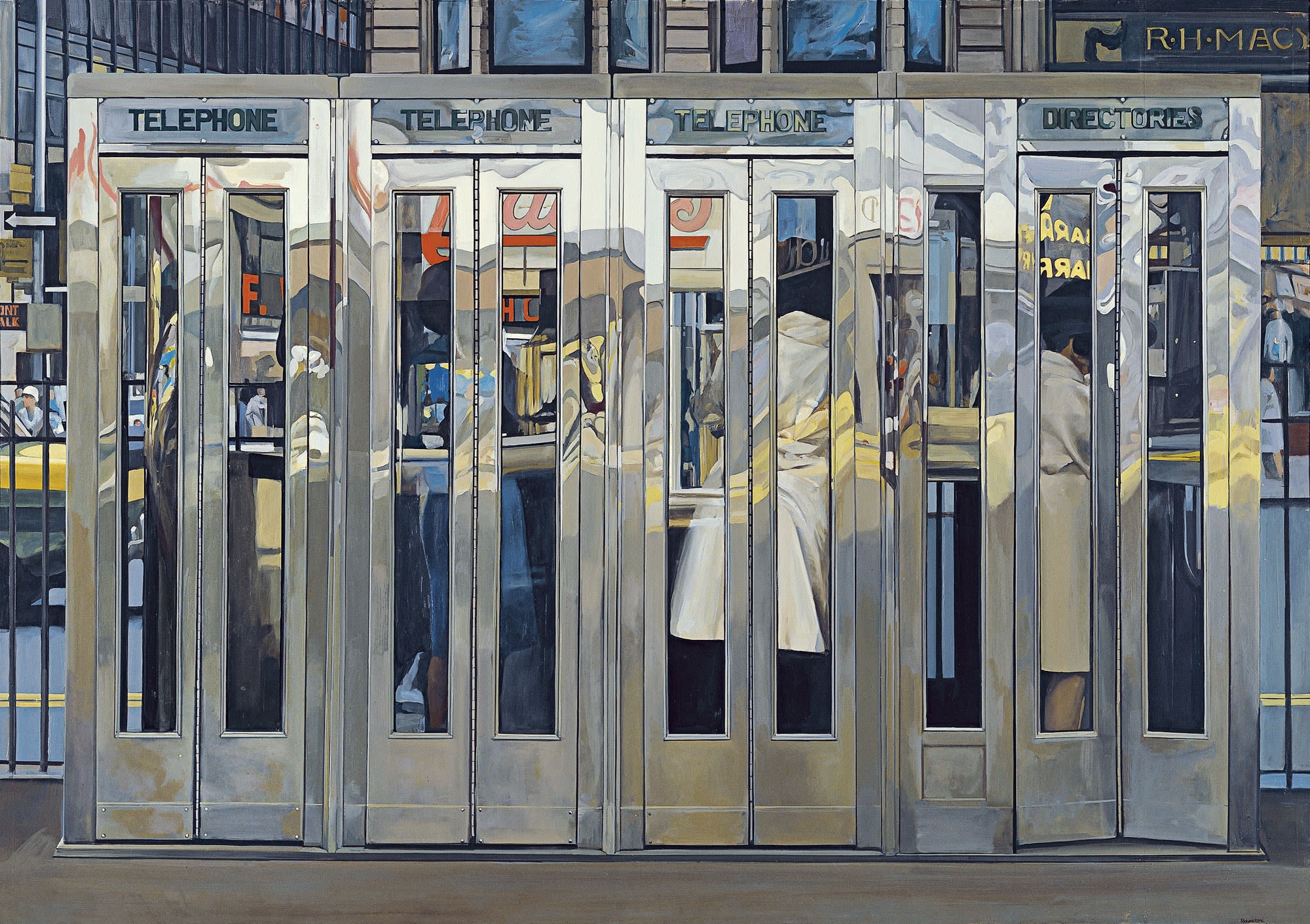 Richard Estes, Telephone Booths. 1968. On display at Museo Thyssen-Bornemisza, Madrid. 