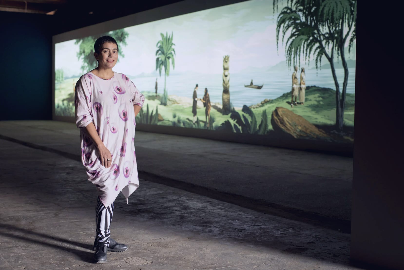 Lisa Reihana stands by her famous video installation ‘in Pursuit of Venus [infected]’. The work was first shown at the 2017 Venice Biennale.