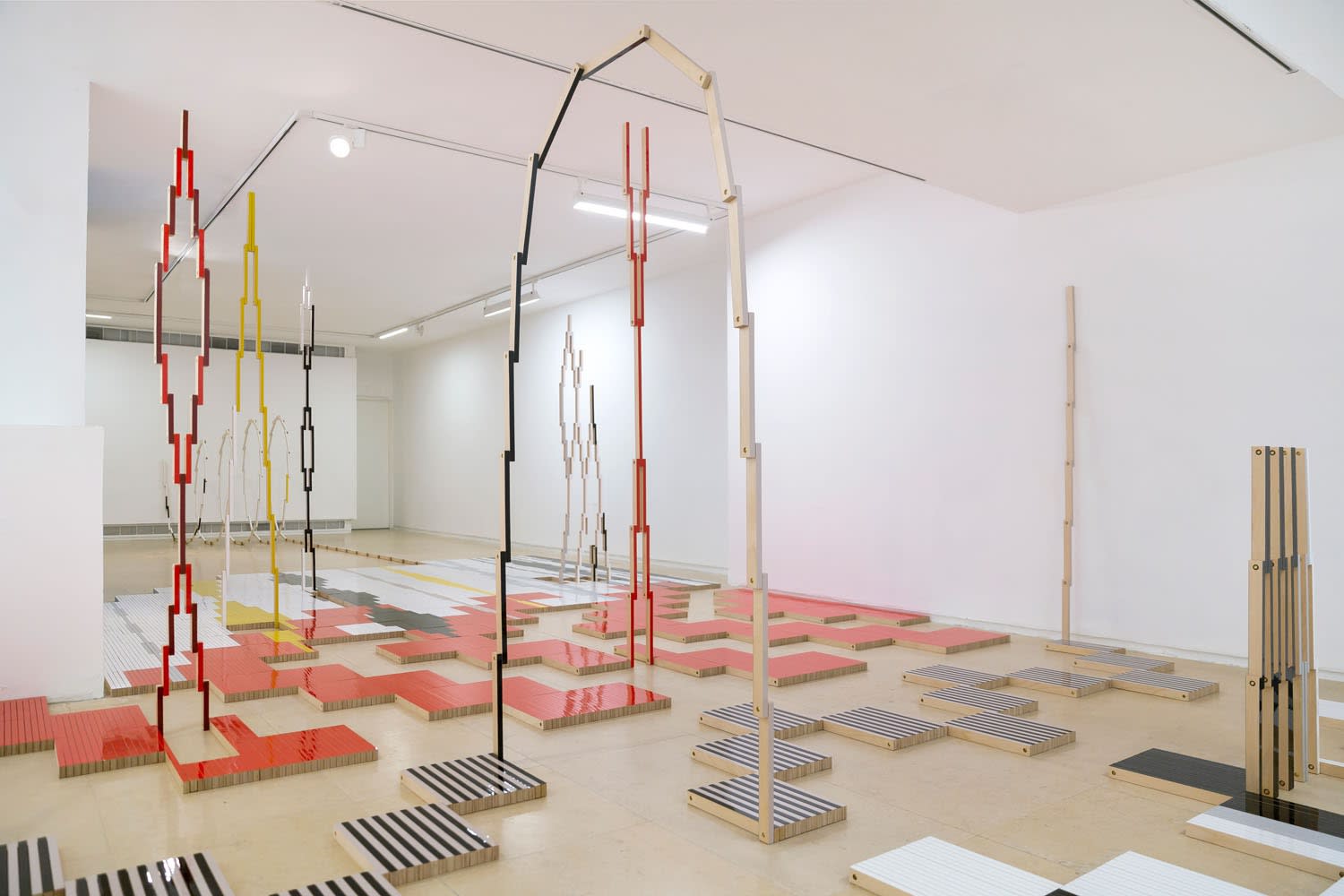 Installation view of Reuven Israel's exhibition at Center for Contemporary Art Tel Aviv