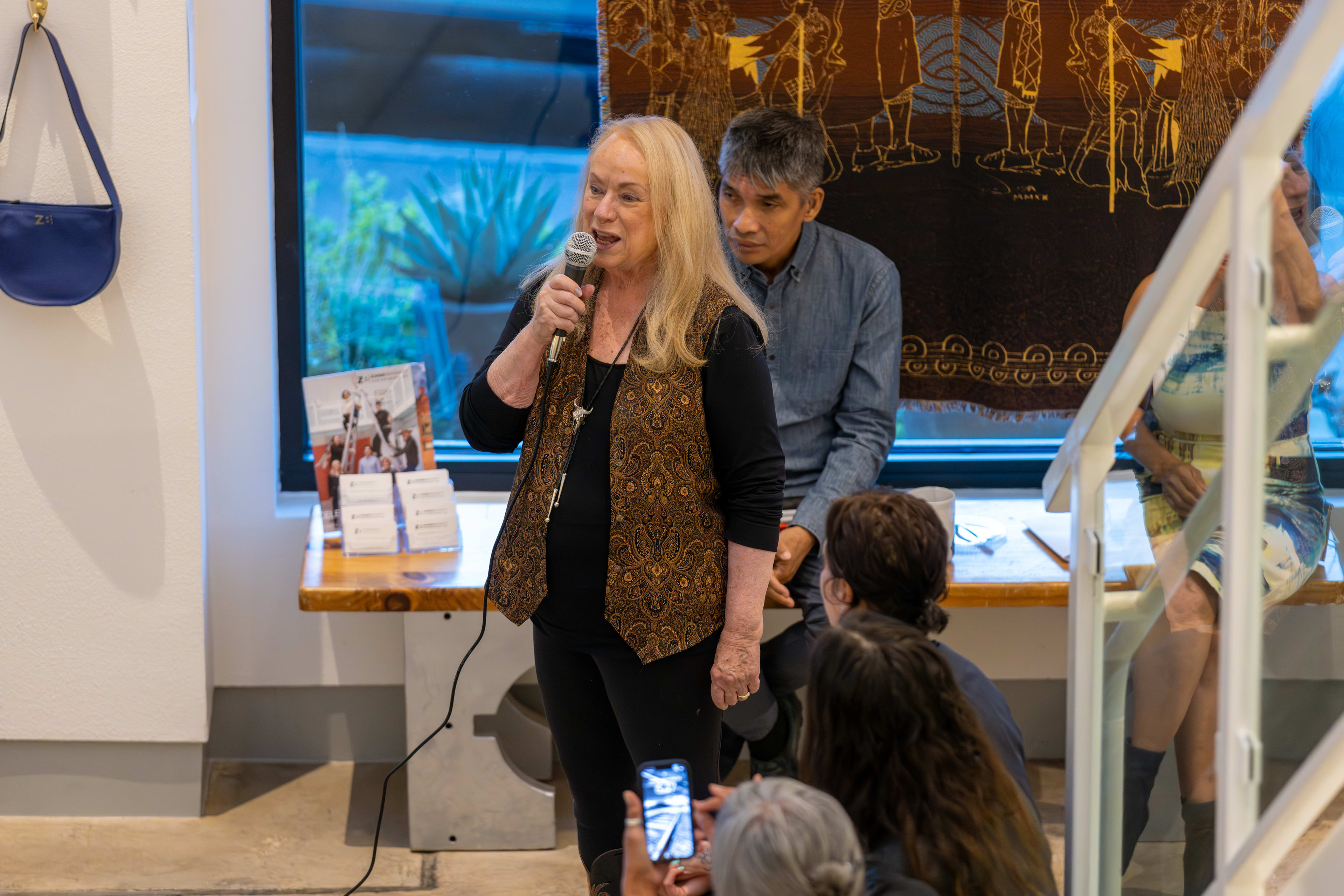 Person with microphone