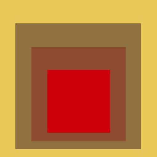 Red, yellow, orche colored squares