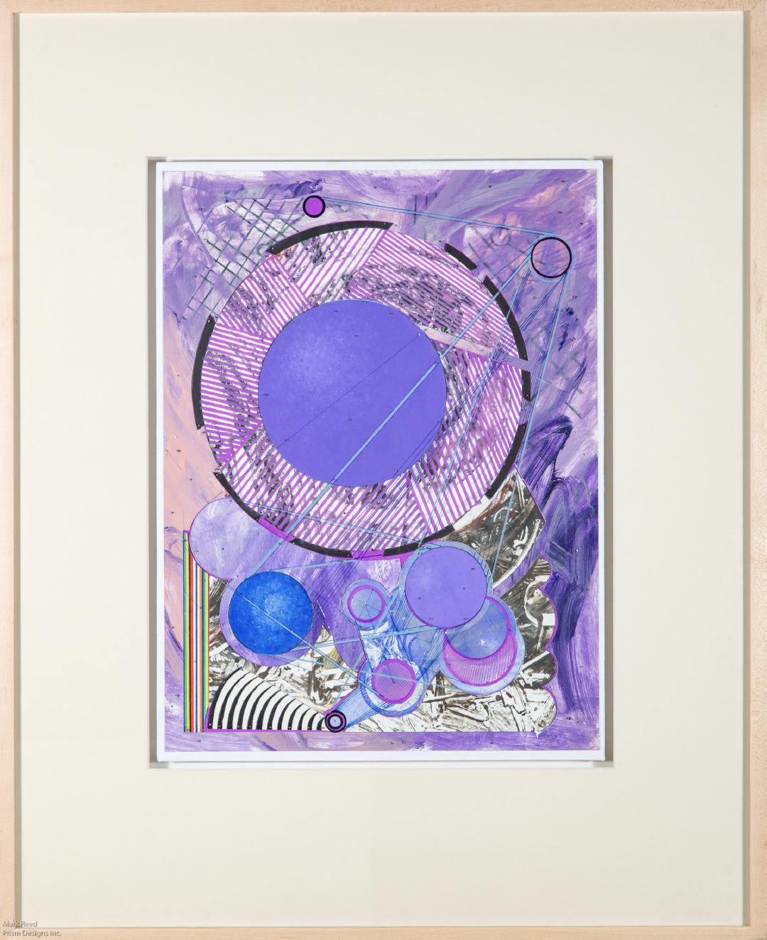 Robert Reed Hommage to Plum Nellie2000 Collage-acrylic/oil marker on paper/ watercolor, monotype, metal fasteners, wood frame, glass Unframed: 50.8 x...