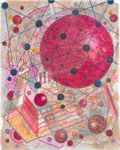 Robert Reed Le Relais Du Postillon Playground Red2002 Drawing- watercolor, graphite, color pencil on paper Unframed: 30.5 x 24.1 cm...