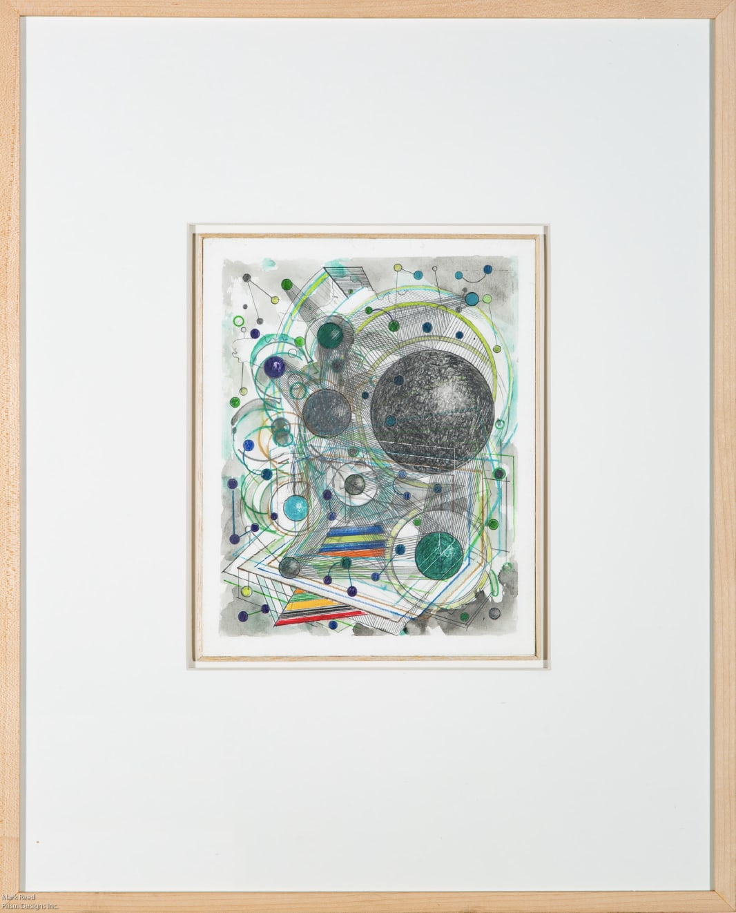 Robert Reed Le Relais Du Postillon Playground Green2003 Drawing-watercolor, graphite, color pencil on paper, wood frame, glass Unframed: 31.8 x...