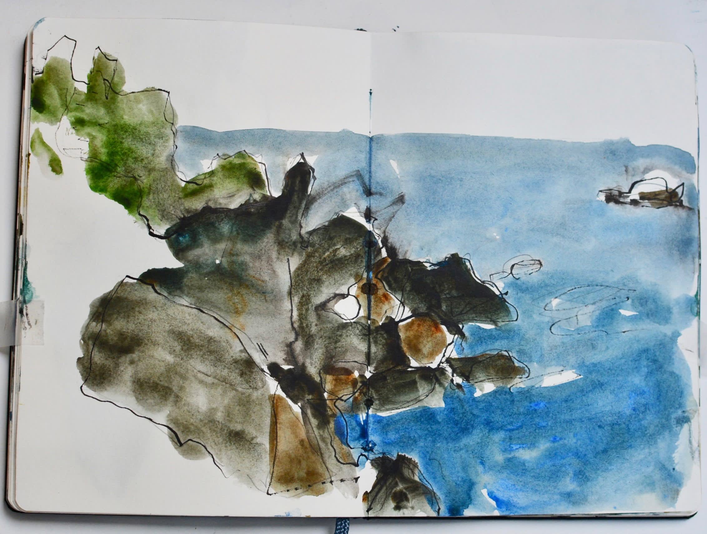 Sketchbook Painting, Watercolor Landscape, How to Fill Your Sketchbook