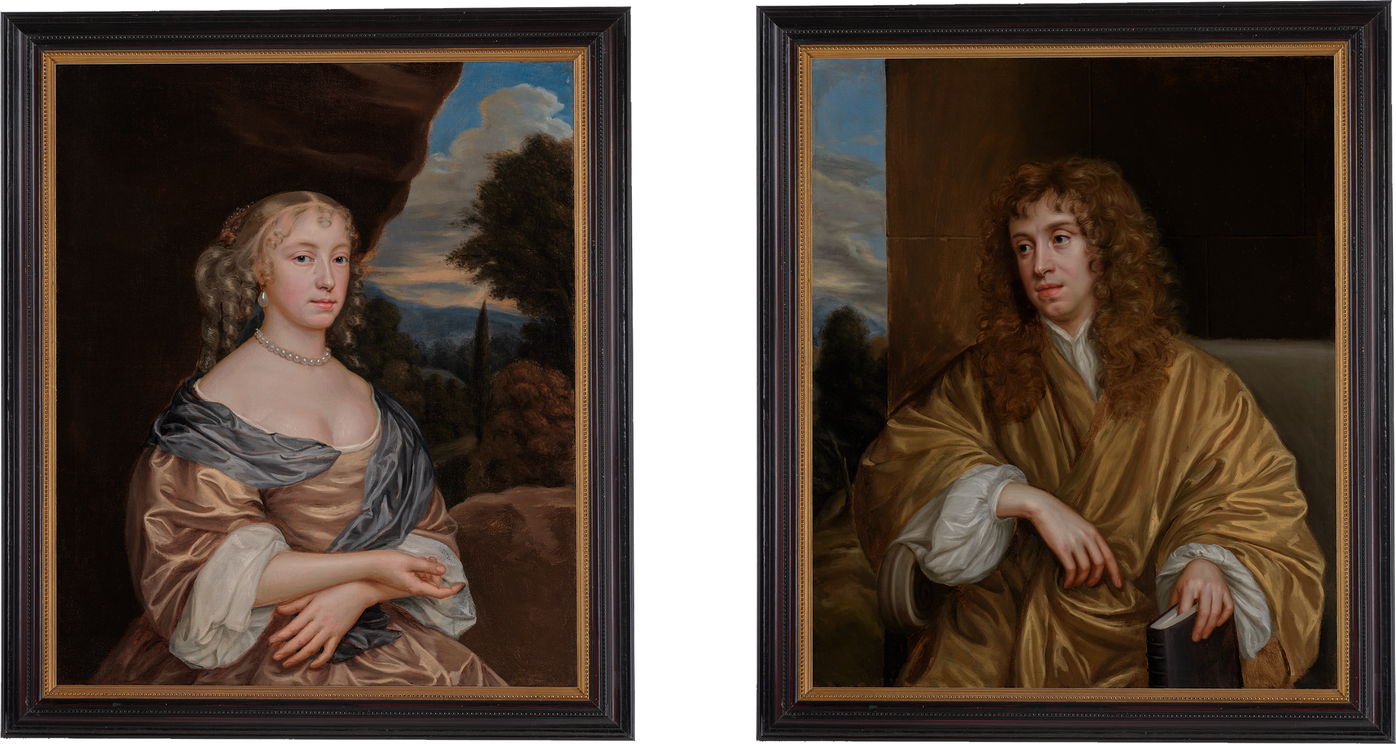 mary beale, samuel and mary woodforde portrait pair