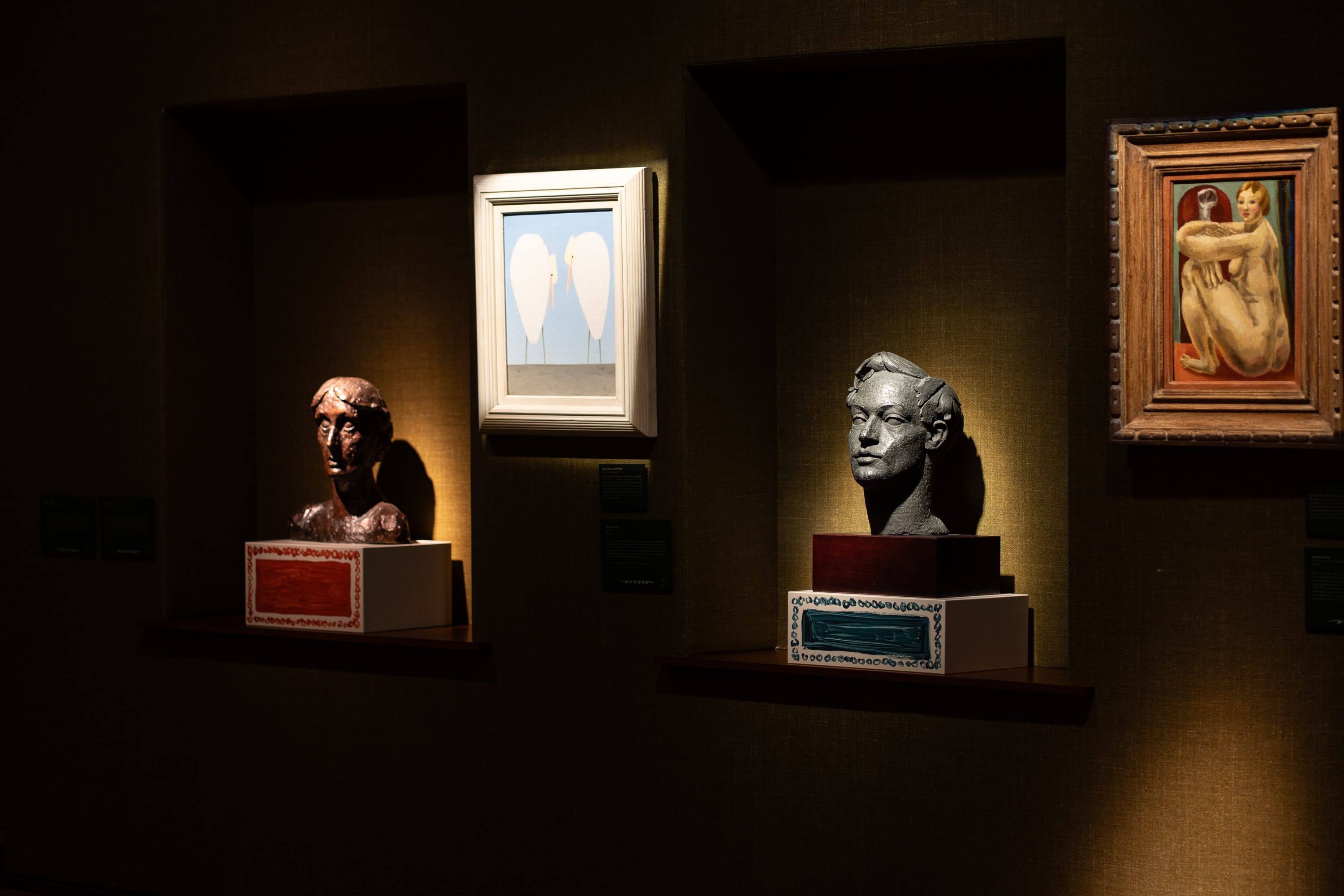 Busts of Duncan Grant and Virginia Woolf by Stephen Tomlin