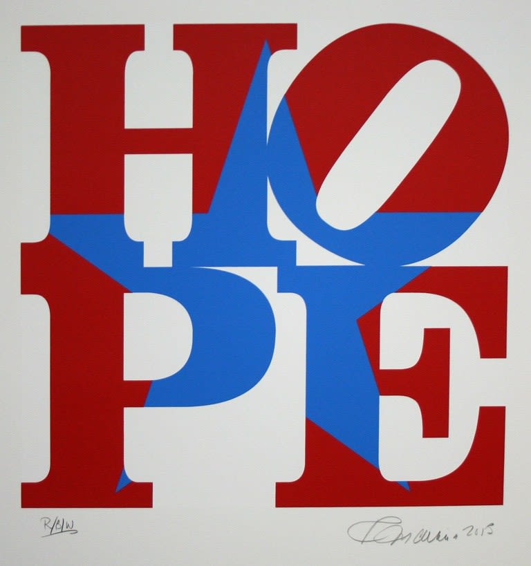 Robert Indiana's "Star of HOPE, R/B/W (Red/Blue/White)"