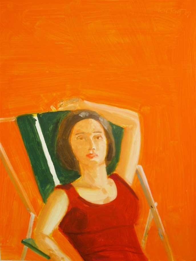 Vivien with Orange, 2007, Oil on board, 16 x 12 inches (40.6 x 30.5 cm)