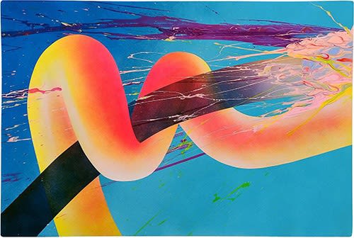 BACKFIRE spray paint and acrylic on aluminum painting by Erik Minter