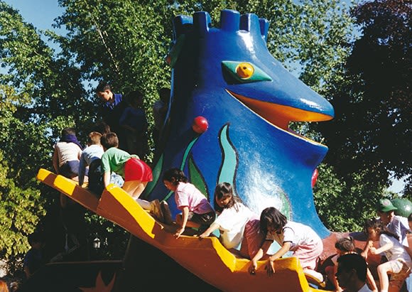 Federica Matta's Cerro Santa Lucia installed in La Plaza Brasil