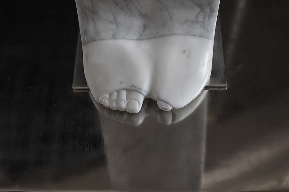 Detail of feet from Oriano Galloni's 