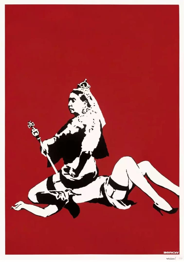 Banksy, Queen Victoria (Signed), 2003
