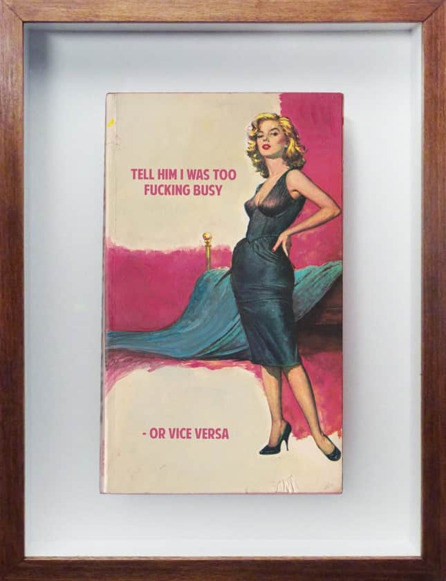The Connor Brothers Vice Versa Hand Painted Vintage Paperback with Silkscreen