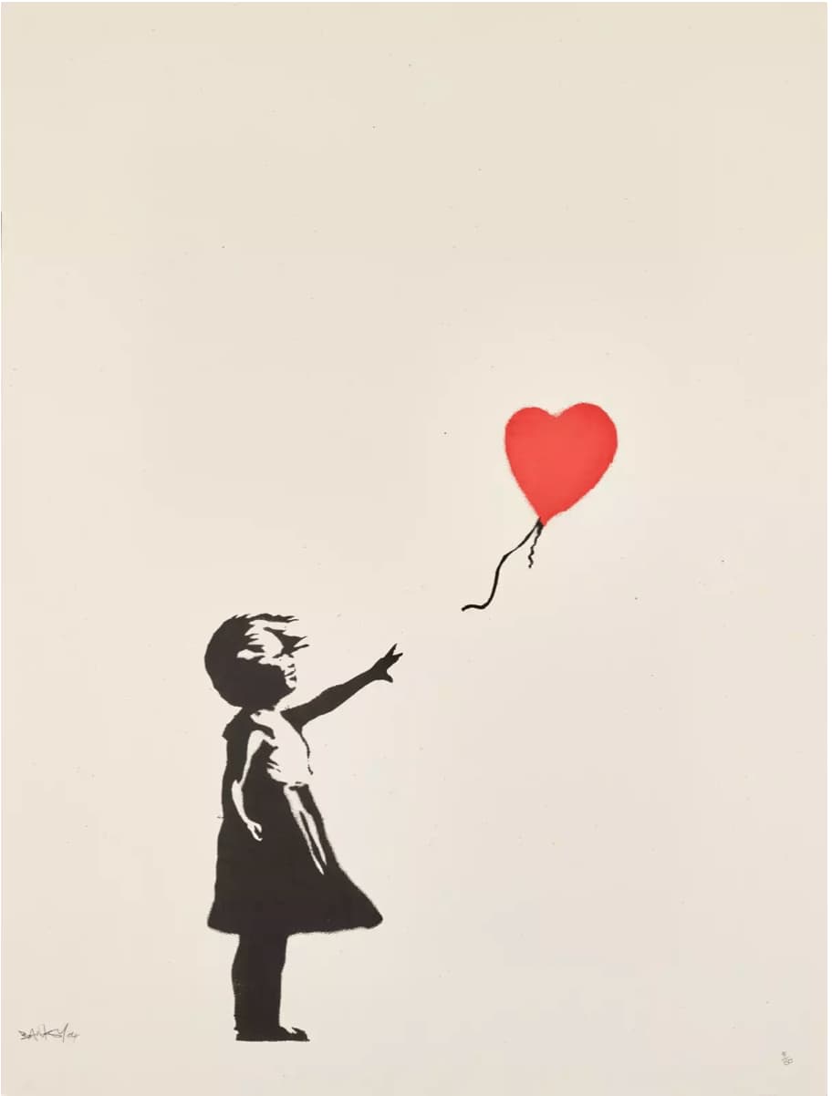 Banksy, Girl with Balloon (Signed), 2004