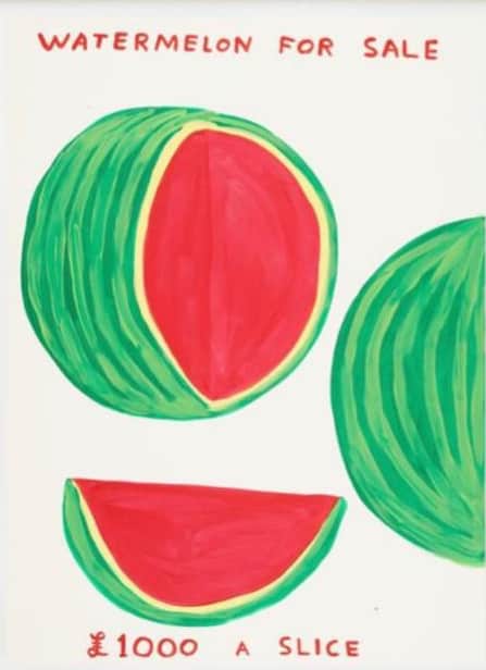 David Shrigley, Watermelon for Sale, 2020