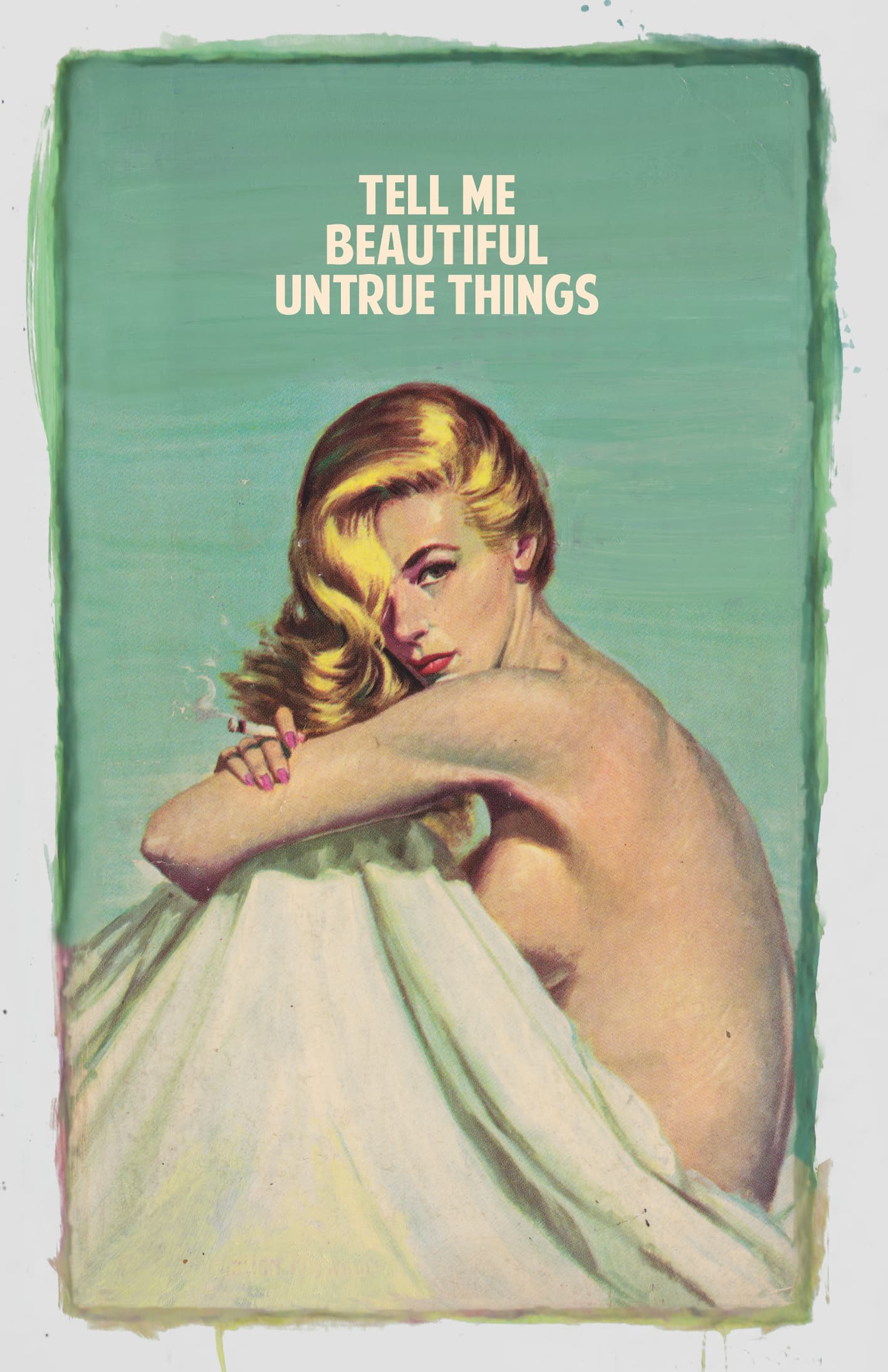 The Connor Brothers Tell Me Beautiful Untrue Things Hand Coloured Pigment Print with Acrylic and Oil Stick