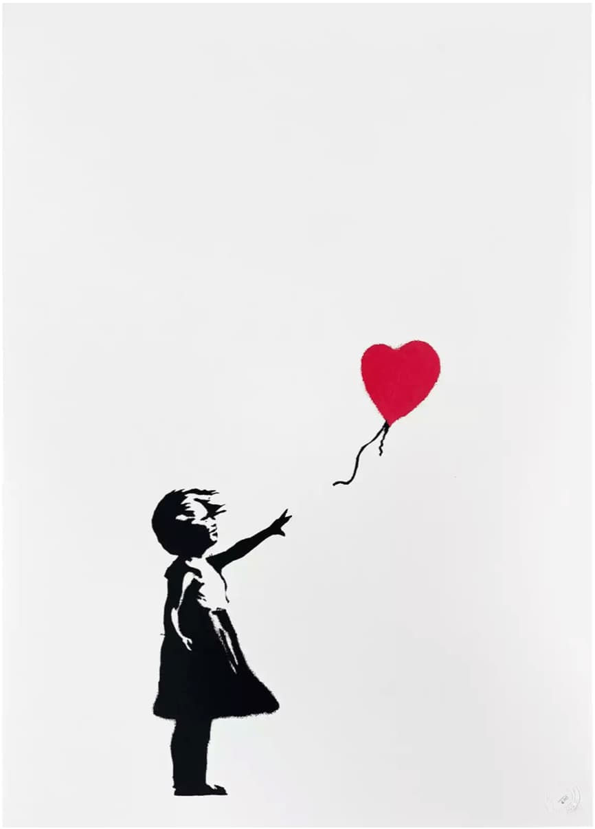 Banksy, Girl with Balloon (Unsigned), 2004