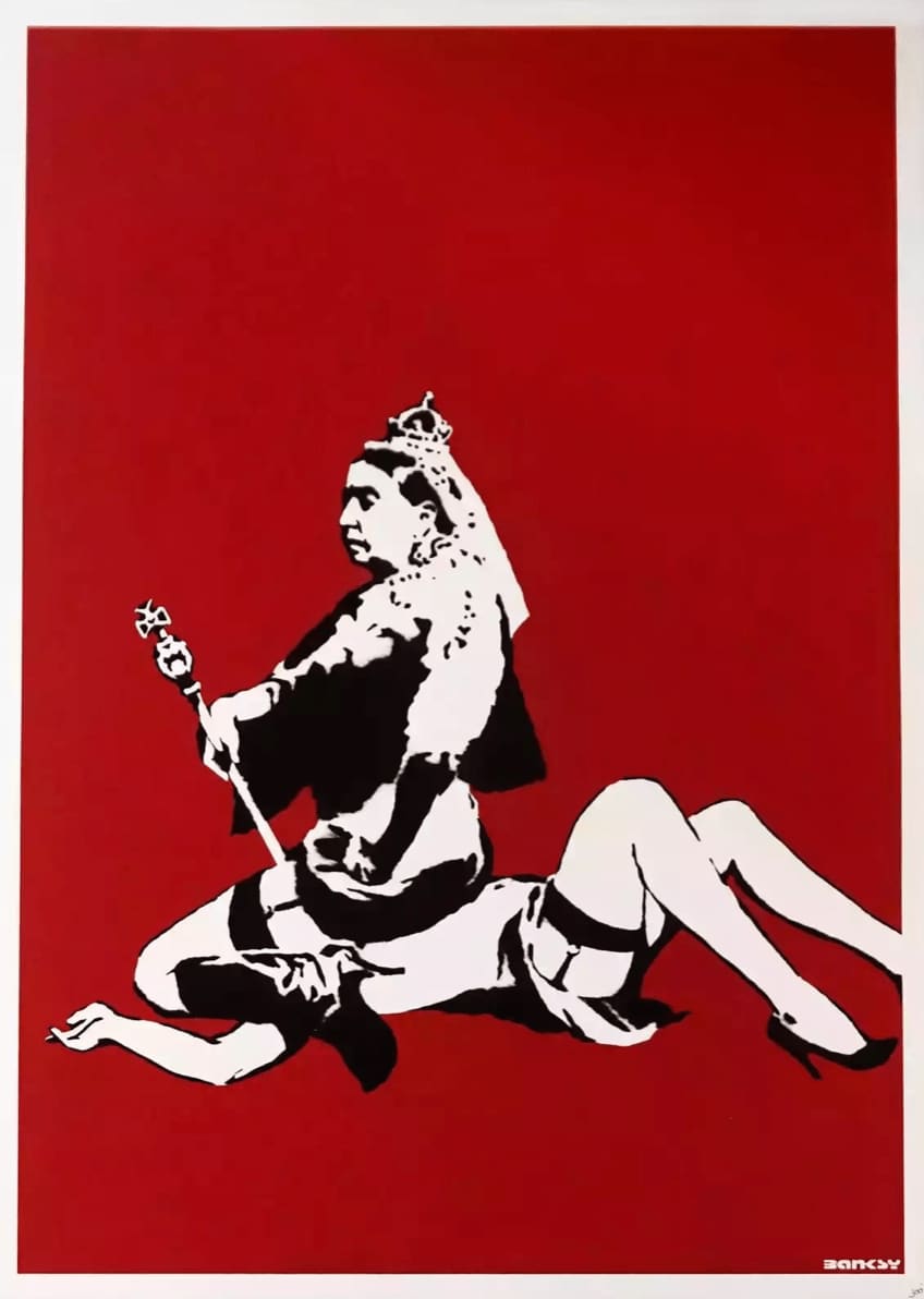 Banksy, Queen Victoria (Unsigned), 2003