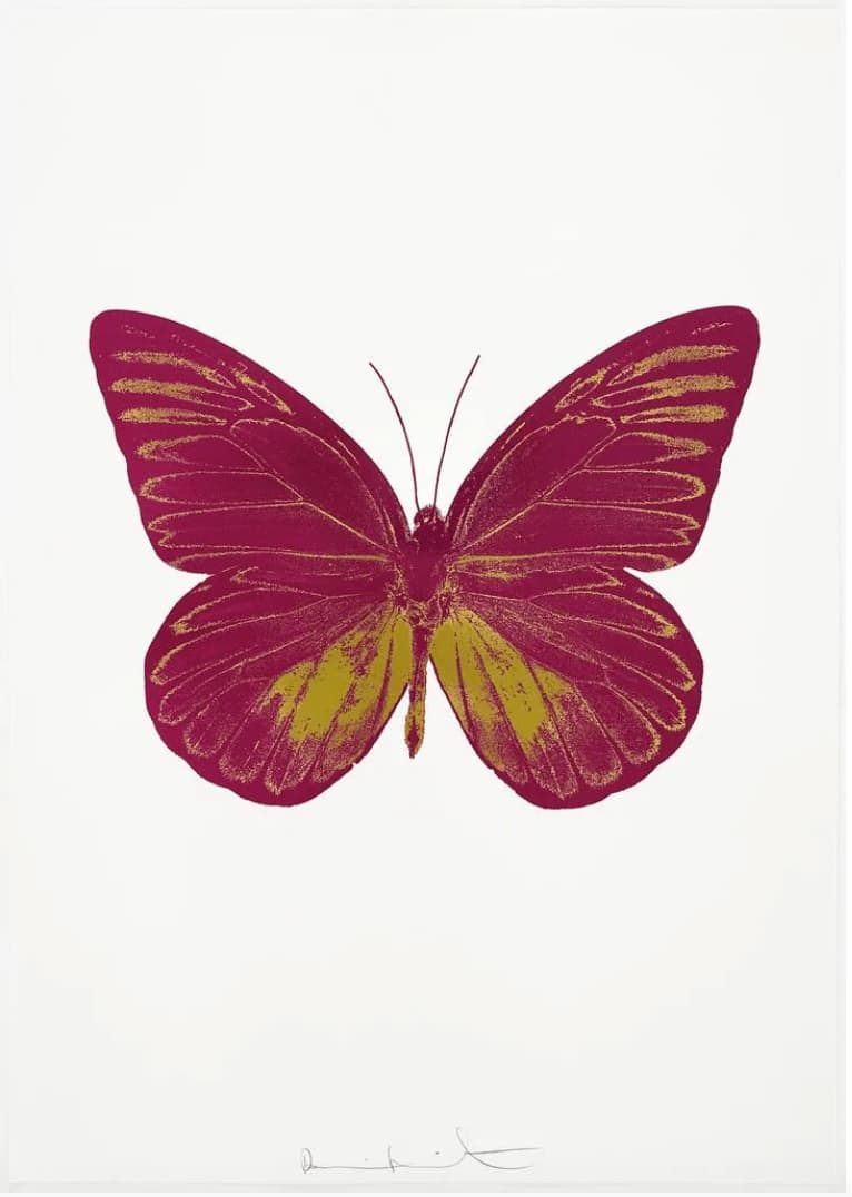 Damien Hirst, The Souls I: Fuchsia Pink/Oriental Gold, 2010