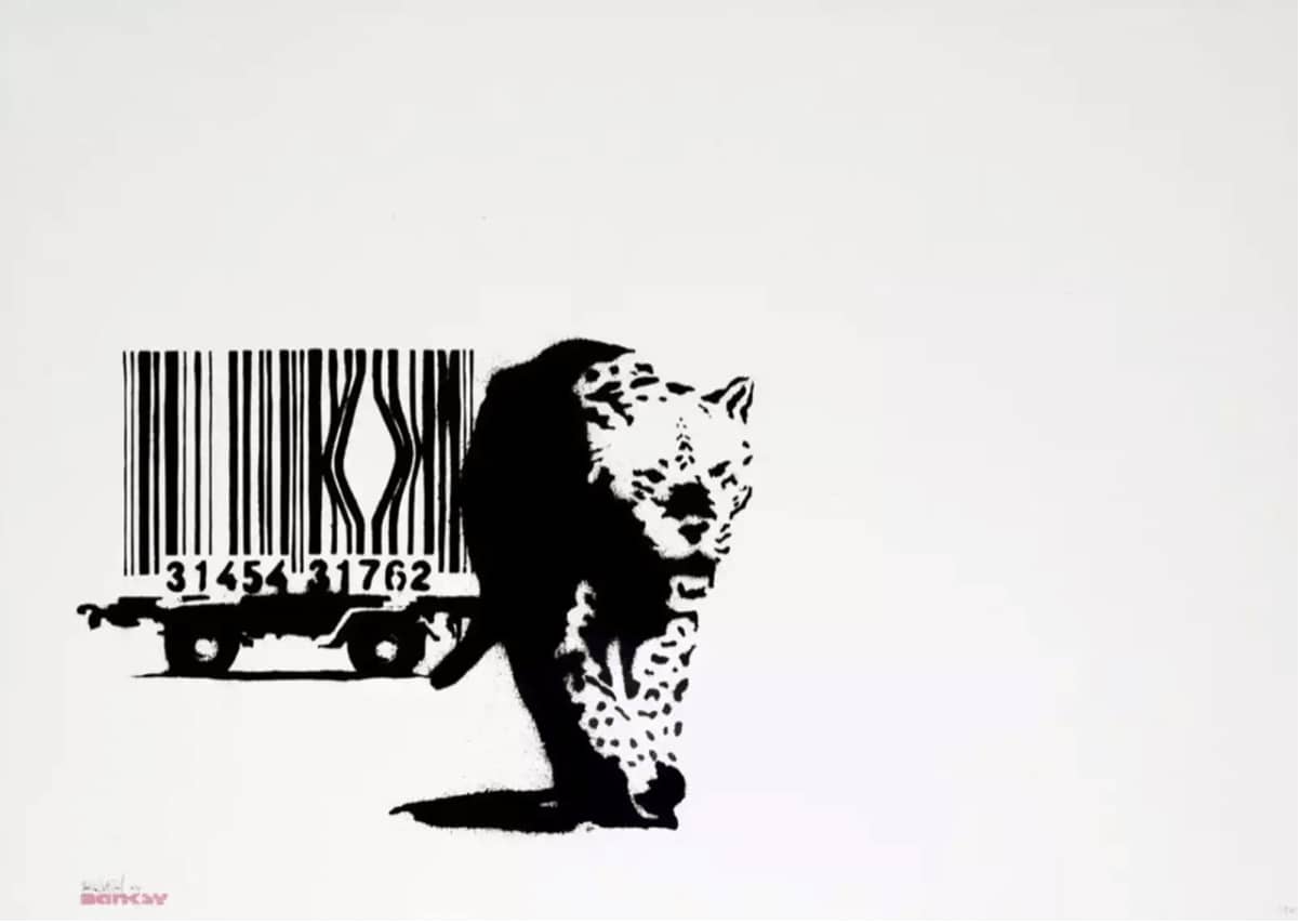 Banksy, Barcode (Signed), 2004