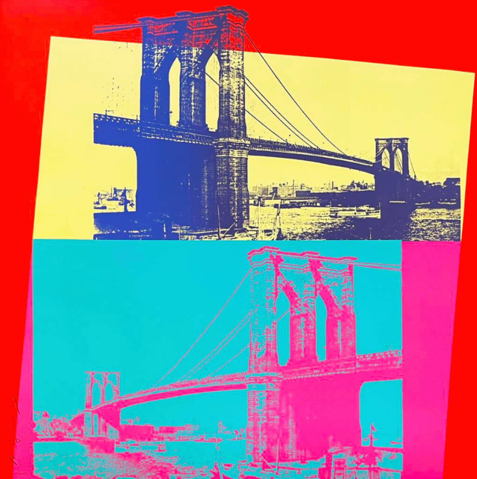 Andy Warhol Brooklyn Bridge II.290 Screenprint on Lenox Museum Board